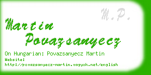 martin povazsanyecz business card